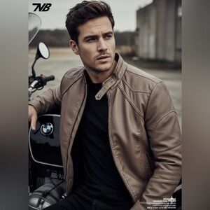 Men's Tan Leather Jacket